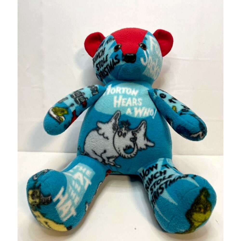 Dr Suess plush teddy bear 18" tall book Grinch Christmas Cat Hat Horton Lorax